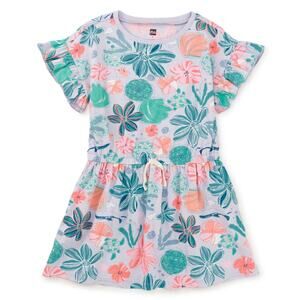 tea collection girls garden under the sea tie waist‎ ruffle dress 4